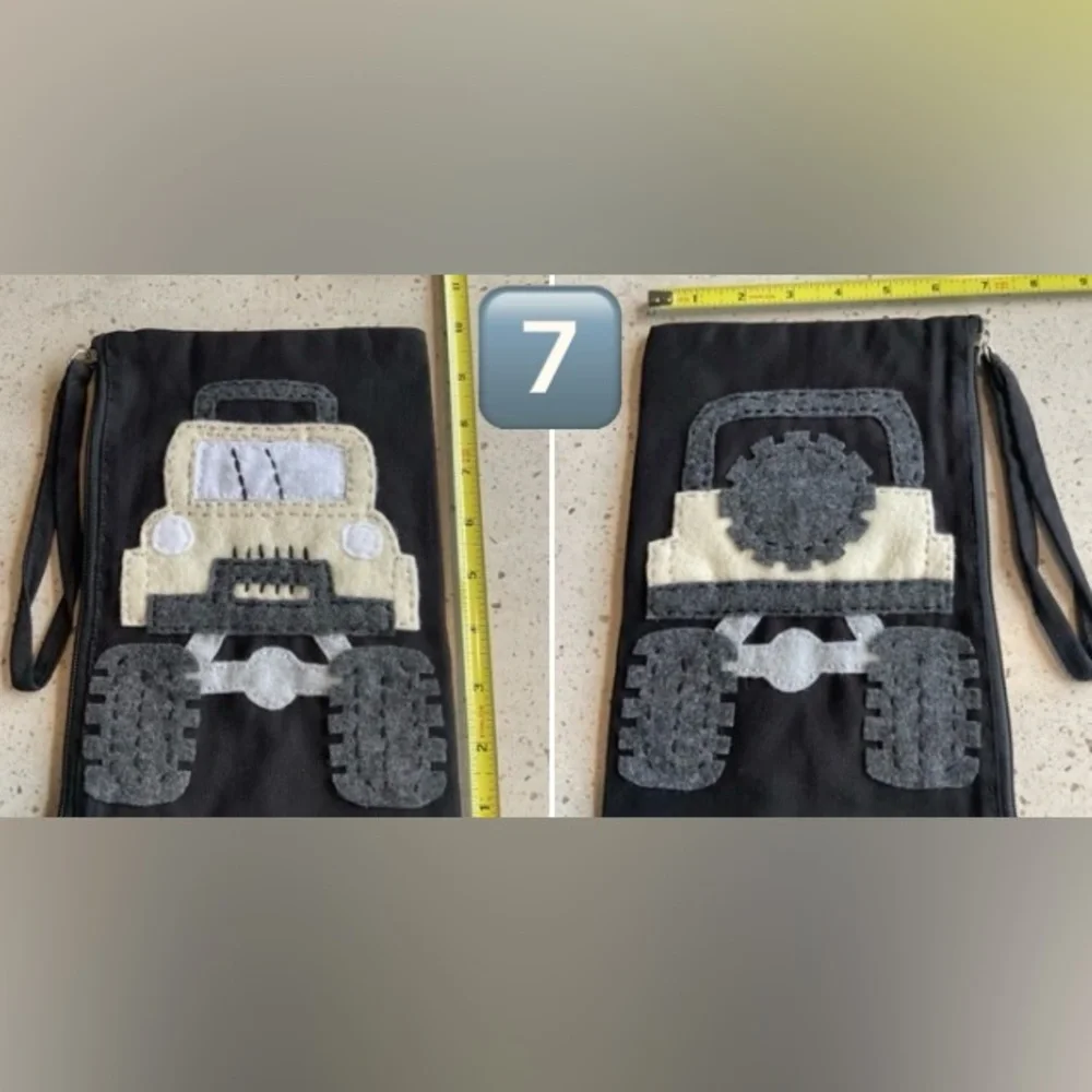 PICK 5 For $40 NEW OFF ROAD J33P CANVAS ZIPPER Bag W/HAND SEWN DESIGN